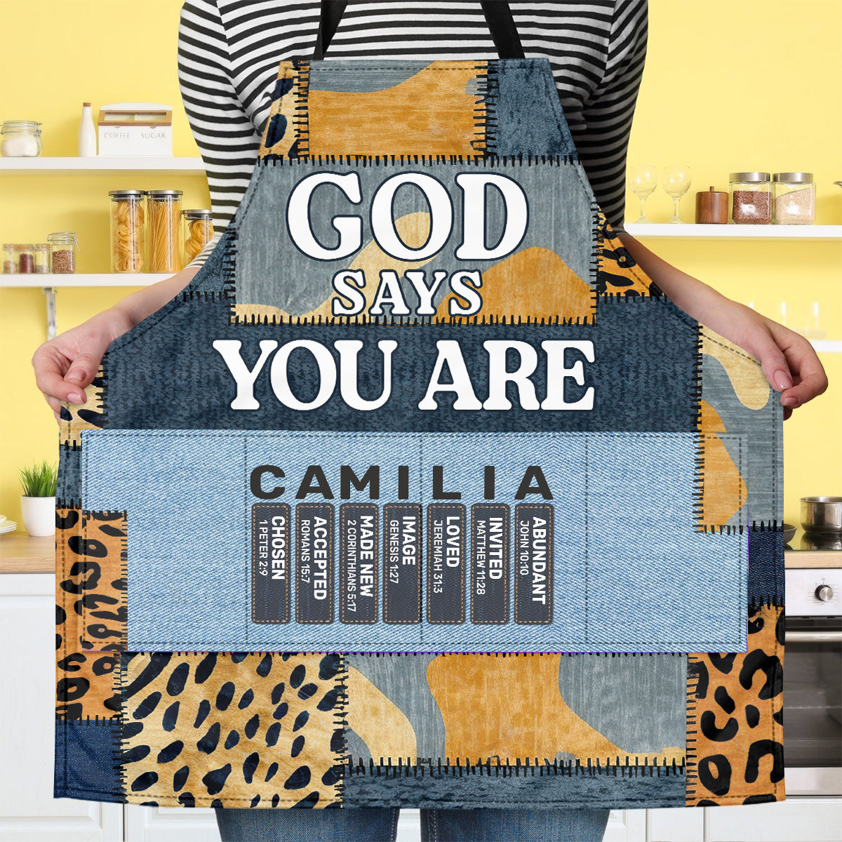 God Says You Are | Personalized Apron With Pocket