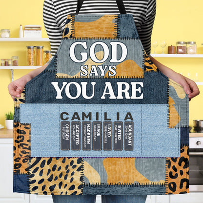 God Says You Are | Personalized Apron With Pocket