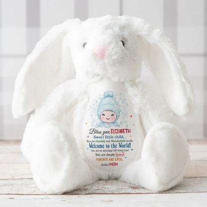 Bless You Precious Child | Personalized Stuffed Bunny
