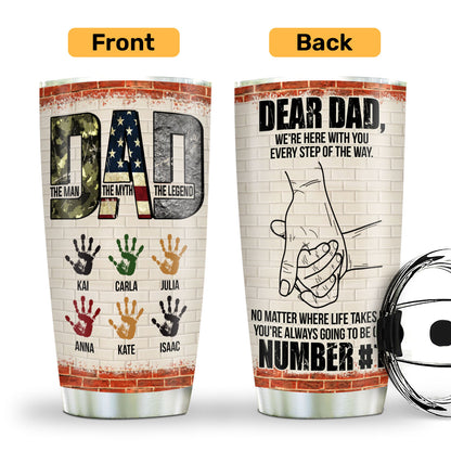 Dear Dad, You're Always Going To Be Our Number #1 | Personalized Stainless Steel Tumbler SSTH844