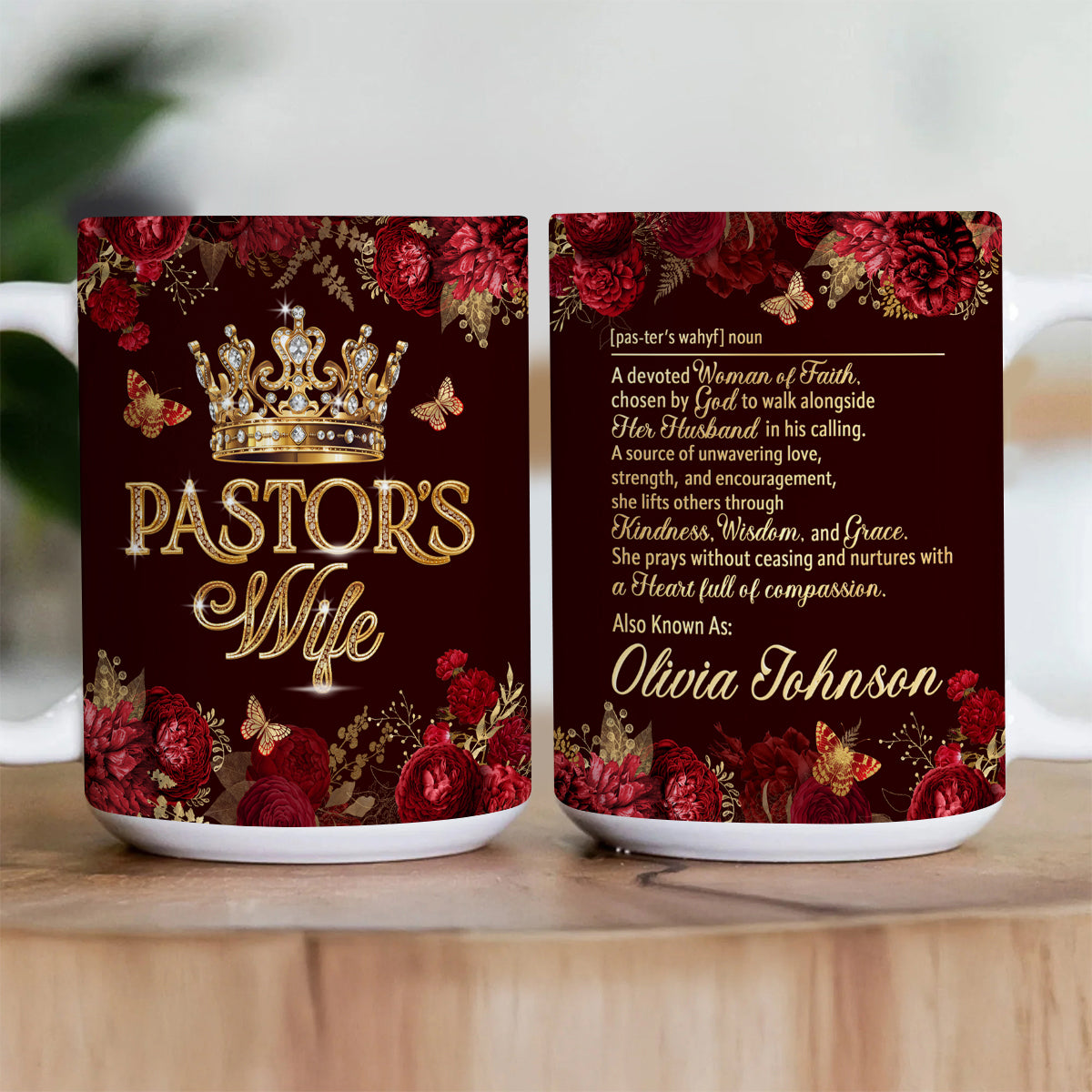 For Pastor’s Wife | Personalized Ceramic Coffee Mug