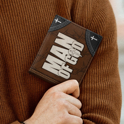 God Says I Am | Personalized Leather Folded Wallet