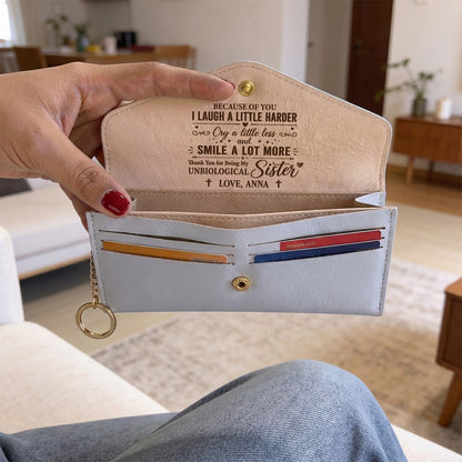 My Badass Bestie | Personalized Leather Envelope Wallet