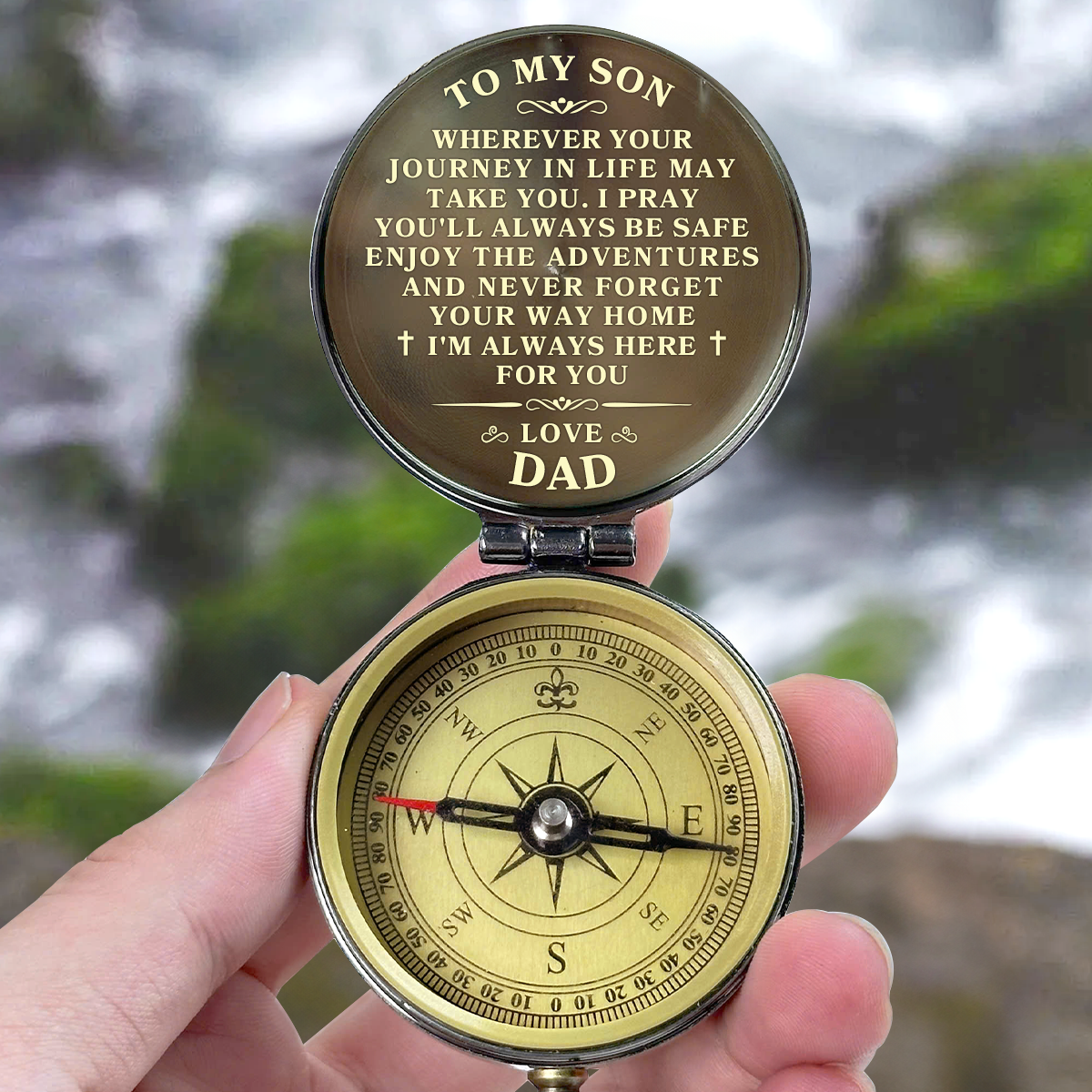 To My Son Child Of God Wherever Your Journey In Life | Personalized Compass