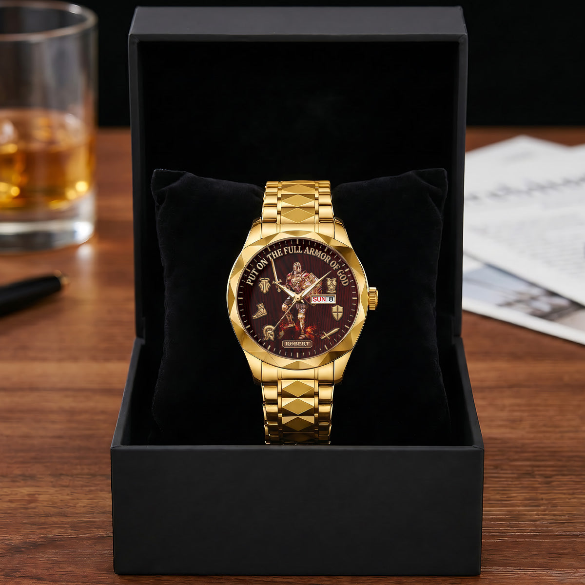 Put On The Full Armor Of God | Personalized Men's Wrist Watch