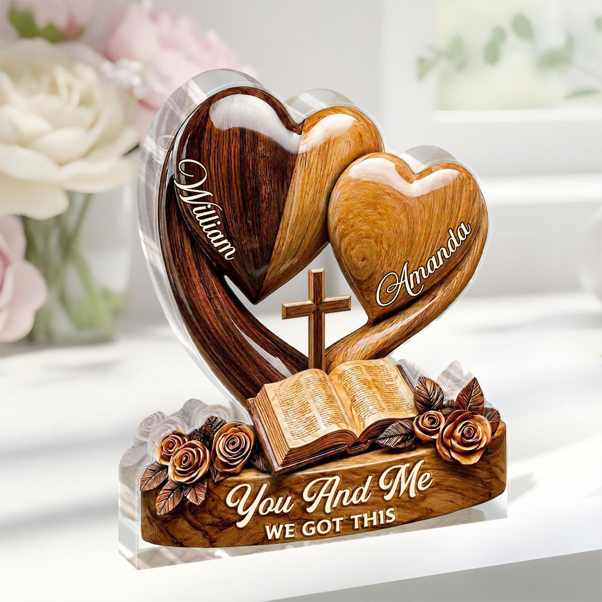 You And Me We Got This | Personalized Custom Shaped Acrylic Plaque
