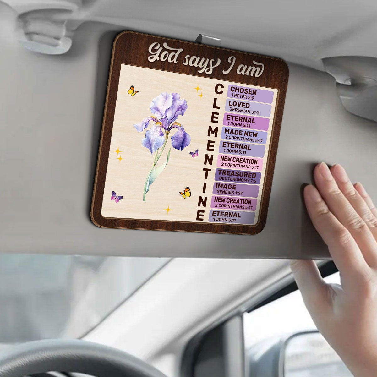 God Says You Are | Personalized Car Visor Clip