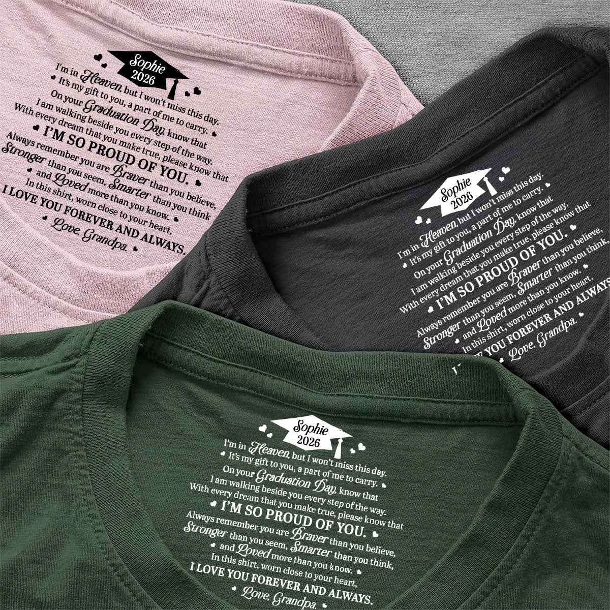 I’m In Heaven But I Won't Miss This Day | Personalized Shirt With Design Inner Neck