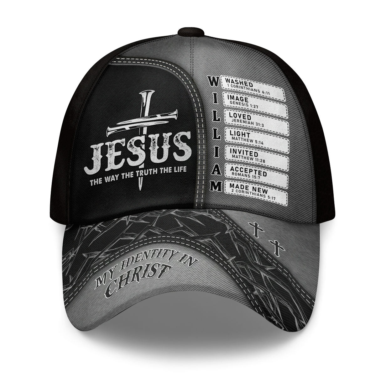 Jesus The Way The Truth The Life | Personalized Classic Cap