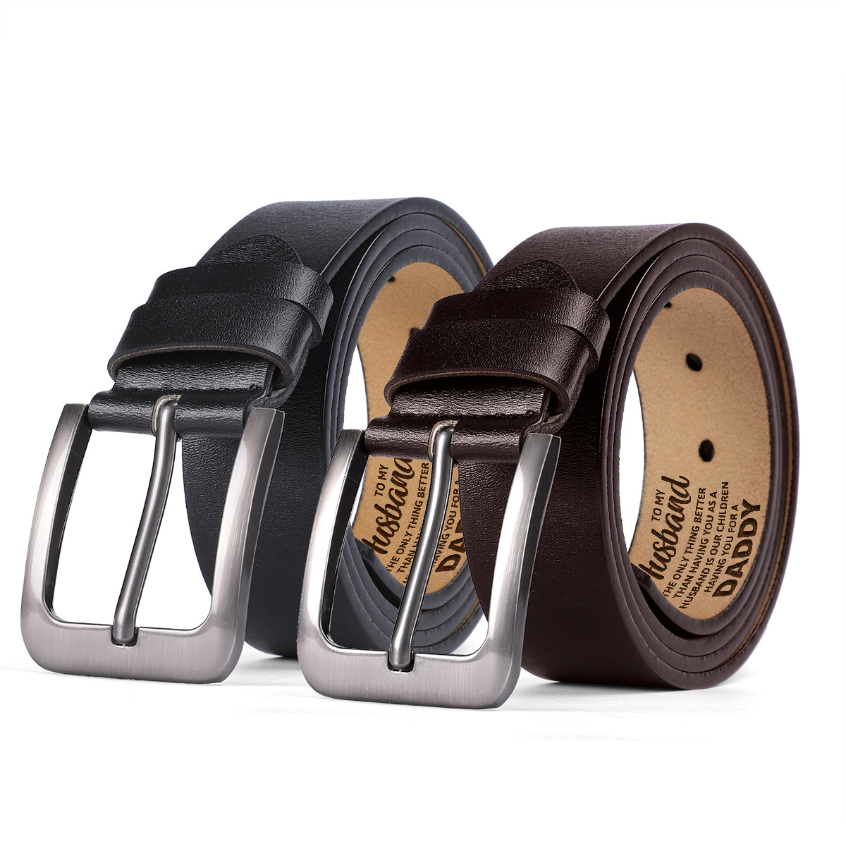 To My Husband | Personalized Engraved Leather Belt