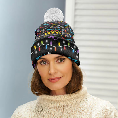 Reasons I Love Being | Personalized Bobble Beanie Hat