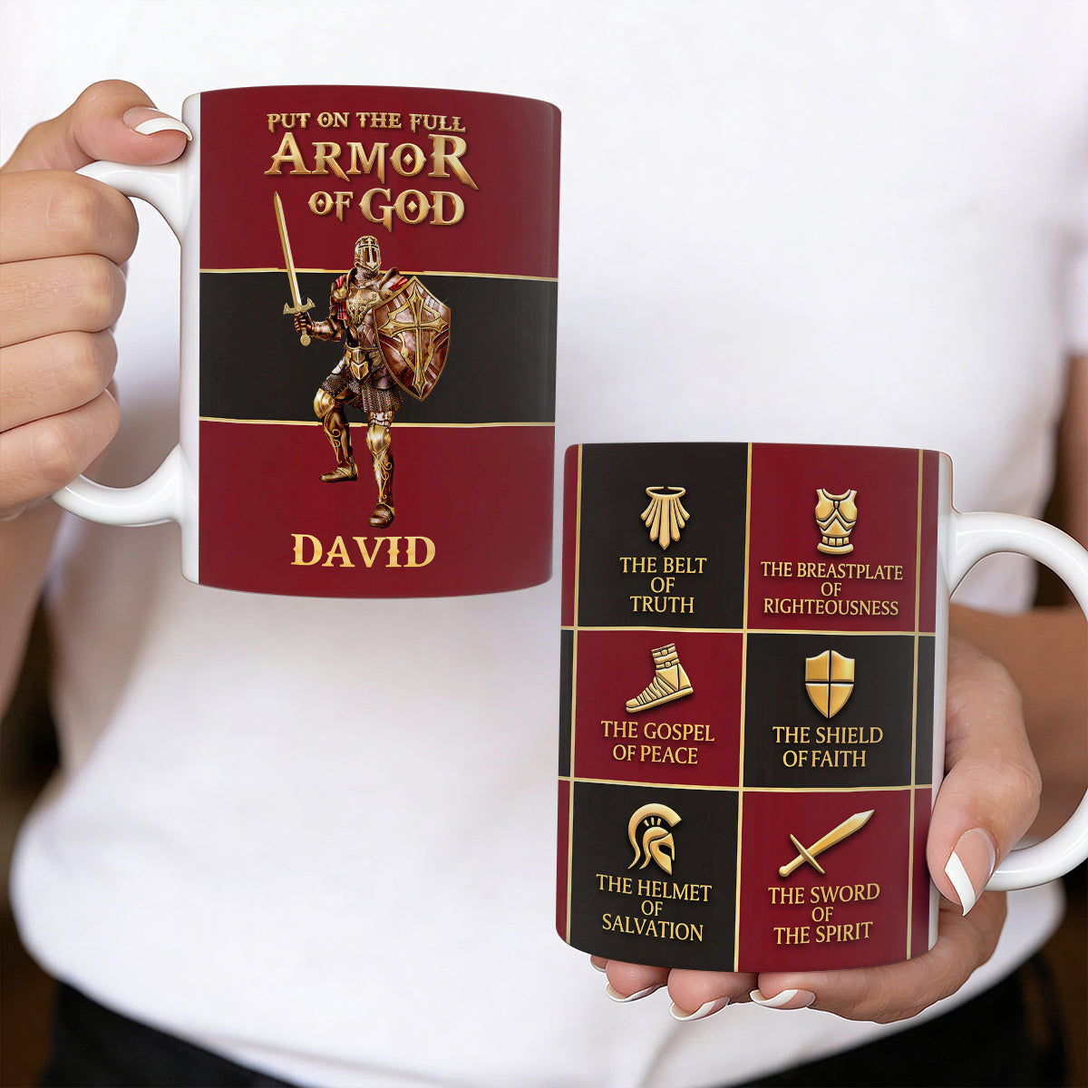 Put On The Full Armor Of God | Personalized Ceramic Coffee Mug