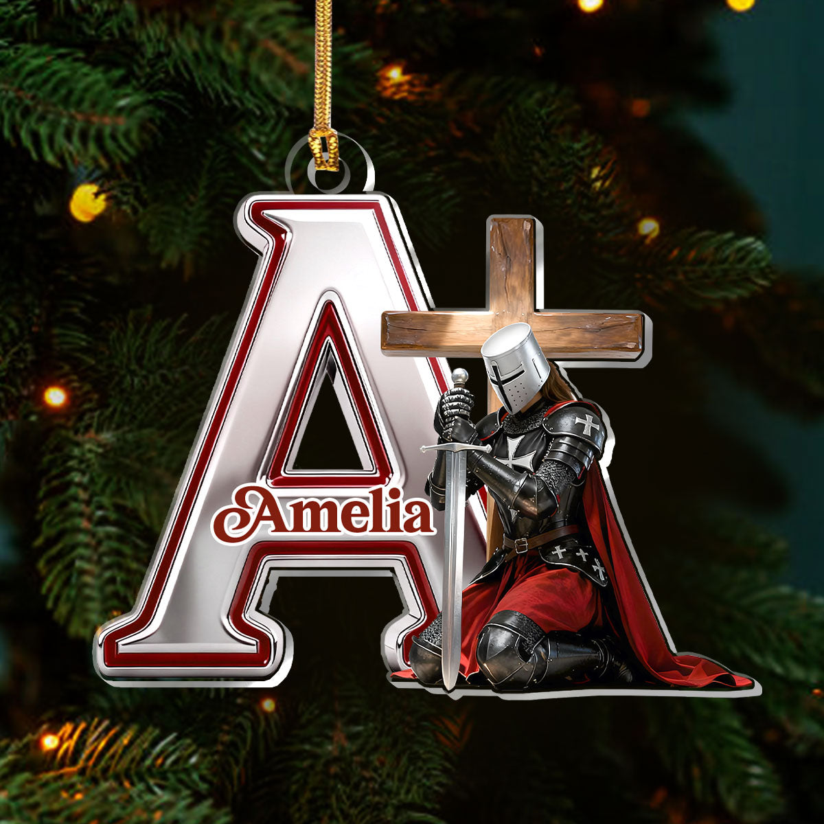 Knight Of God | Personalized 1-Layer Acrylic Ornament