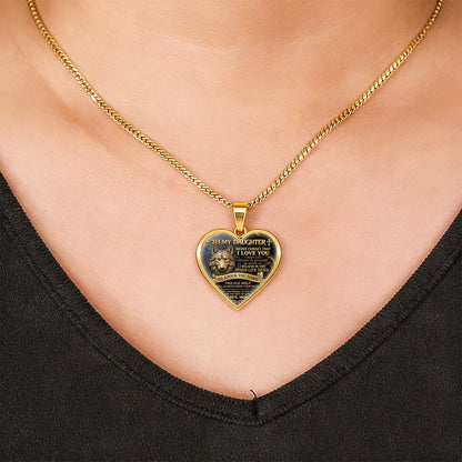 Never Forget That I Love You Gift For Daughter, Granddaughter | Personalized Heart Necklace