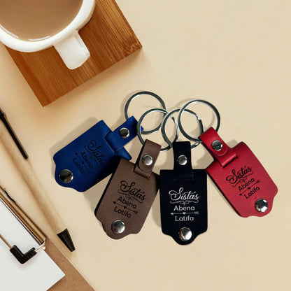 Sistas - Leather Photo Keychain LPKM11