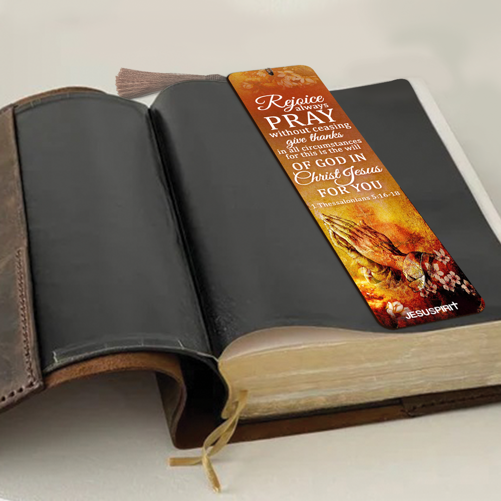 Beautiful Personalized Wooden Bookmarks - Give Thanks In All Circumstances BM01