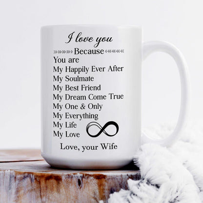 To My Husband | Personalized White Ceramic Mug