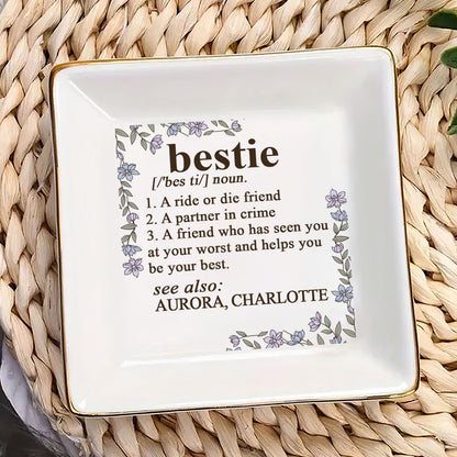 Bestie Definition | Personalized Jewelry Dish