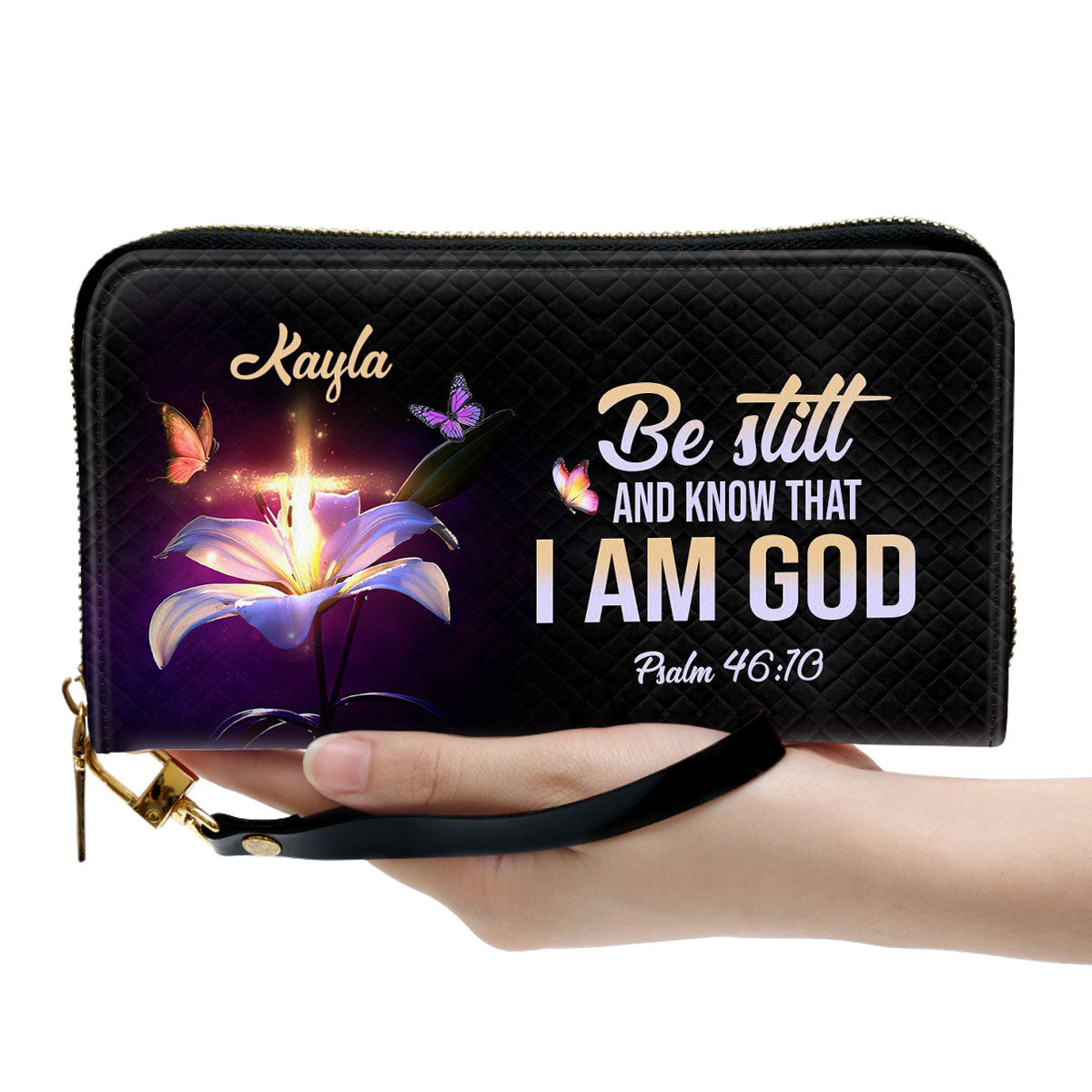 Be Still And Know That I Am God - Meaningful Personalized Clutch Purse NUM501