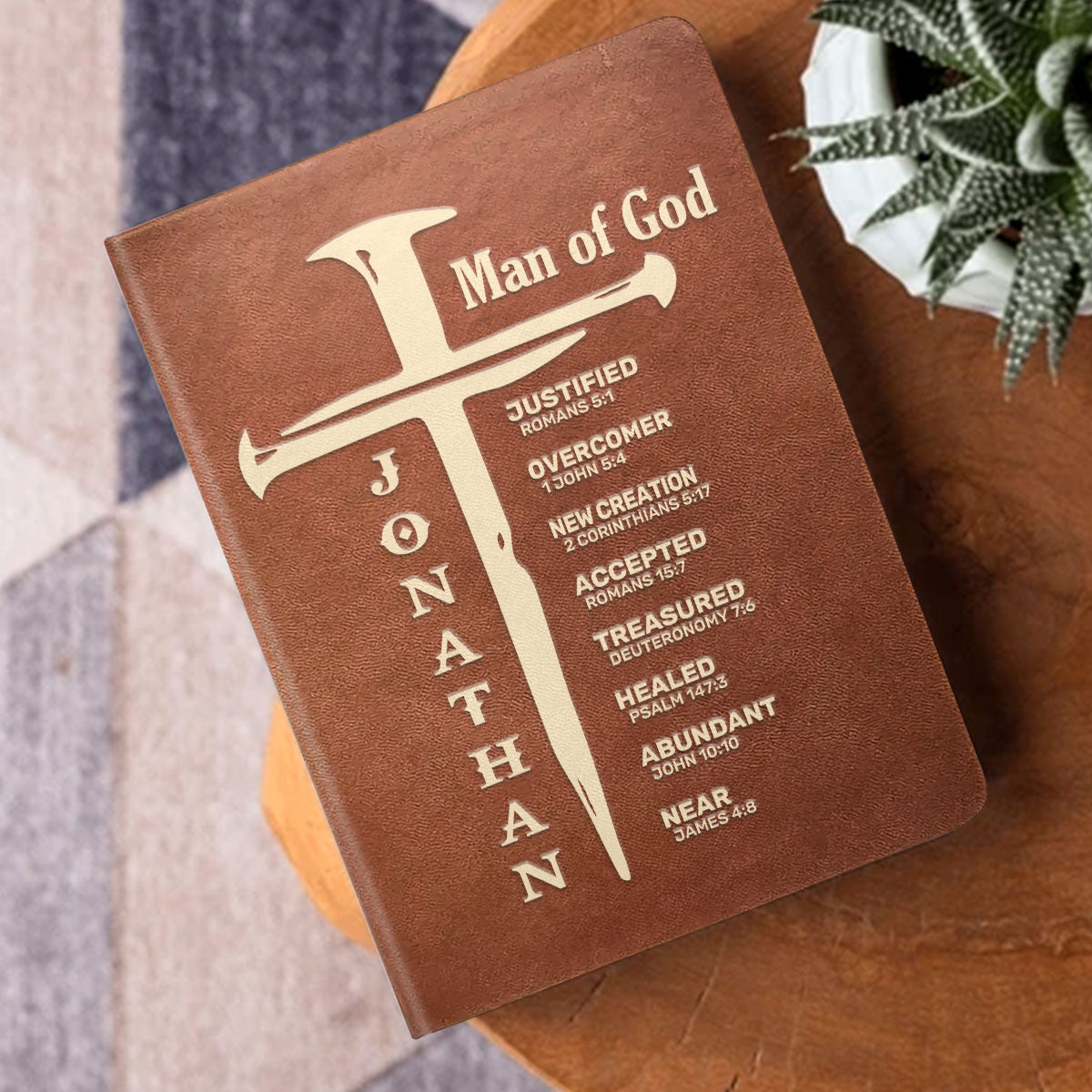 Man Of God/ Woman Of God | Personalized Leather Cover Notebook