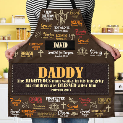 The Righteous Man  | Personalized Apron With Pocket