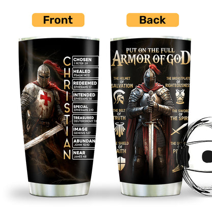 Put On The Full Armor Of God | Personalized Stainless Steel Tumbler