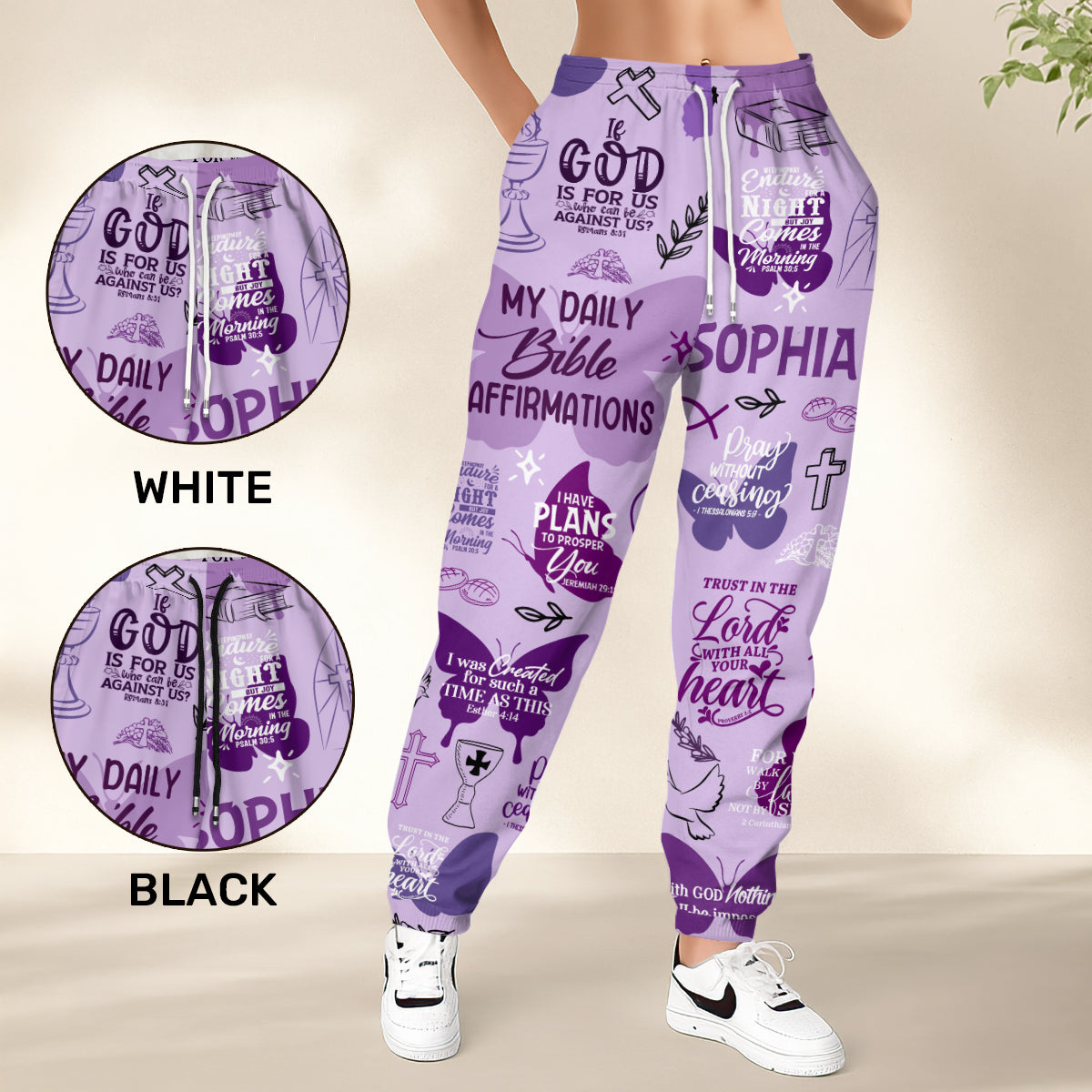 Scriptures Snickers Gift For Women - My Daily Bible Affirmations - Personalized Sweatpants ...
