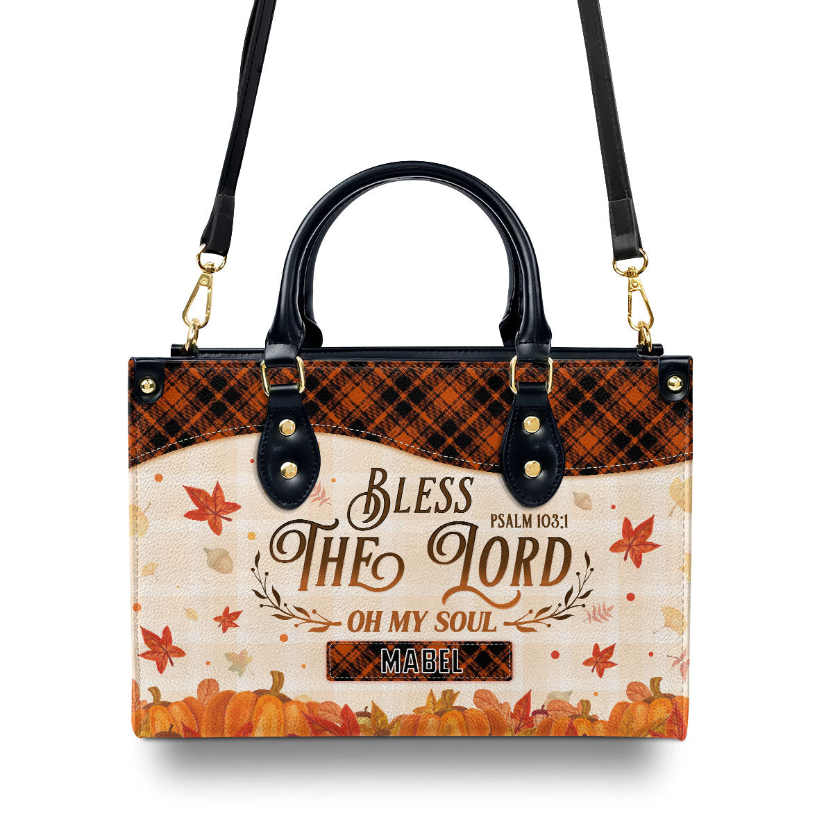 Bless The Lord Oh My Soul | Personalized Leather Handbag JSLHBPPA1371TA