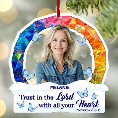 Trust In The Lord With All Your Heart | Personalized 1-Side Acrylic Ornament JSACOPN2633D