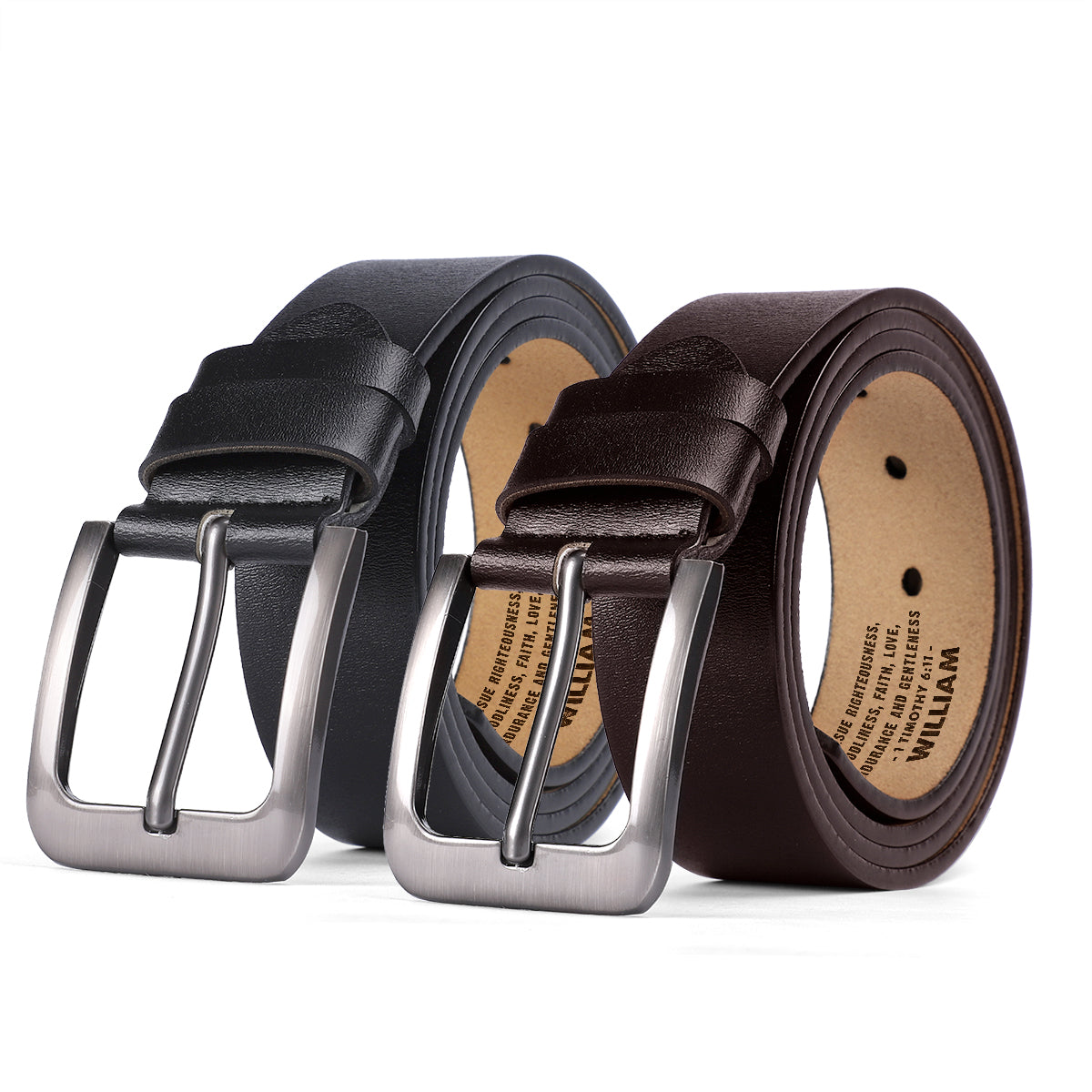 Man Of God | Personalized Engraved Leather Belt