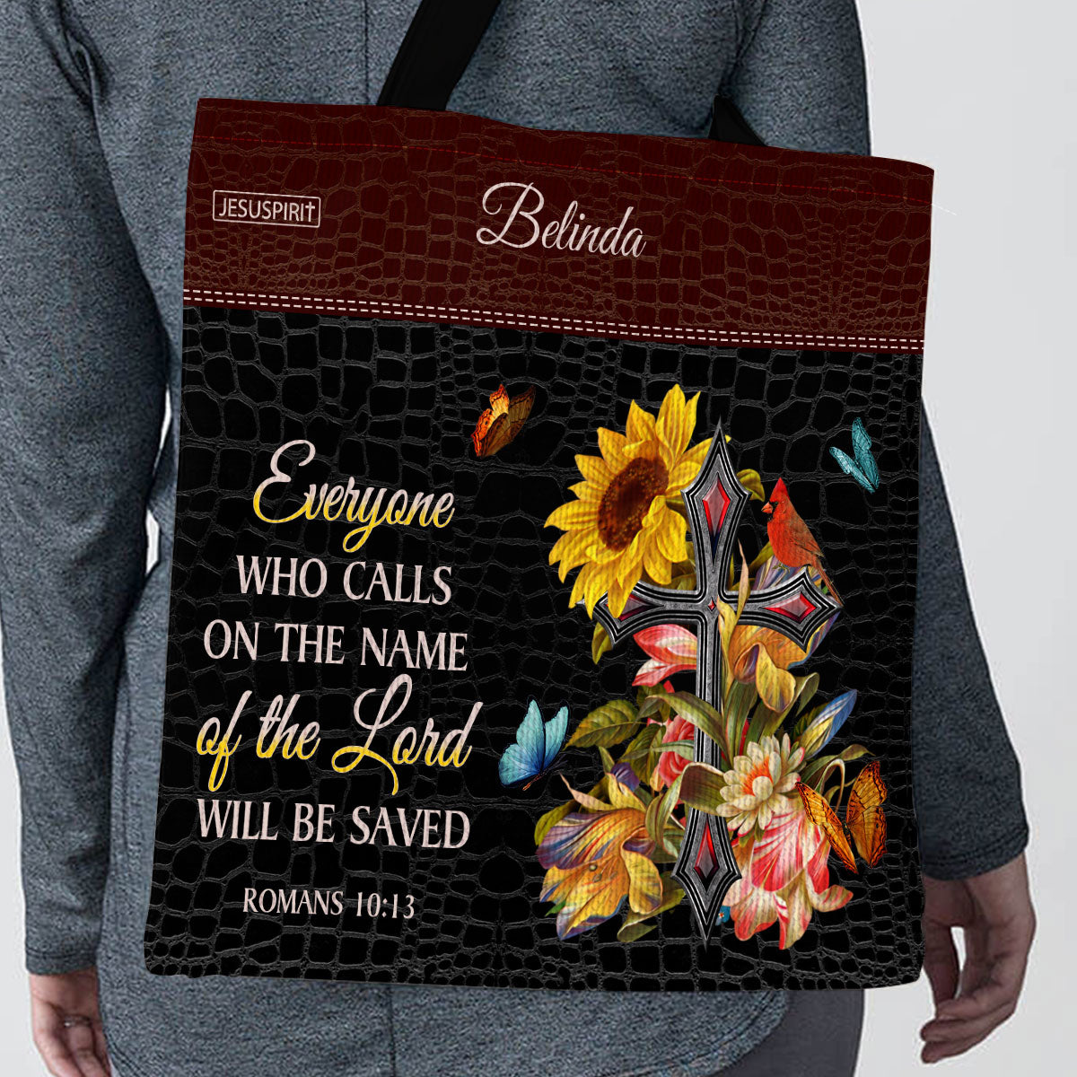 Lovely Personalized Tote Bag - Everyone Who Calls On The Name Of The Lord Will Be Saved NUM466