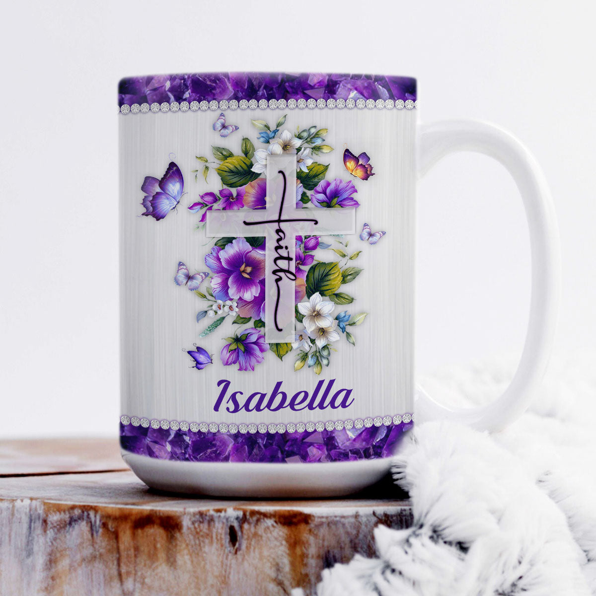 Because He Lives, I Can Face Tomorrow - Fancy Personalized White Ceramic Mug NUHN145A