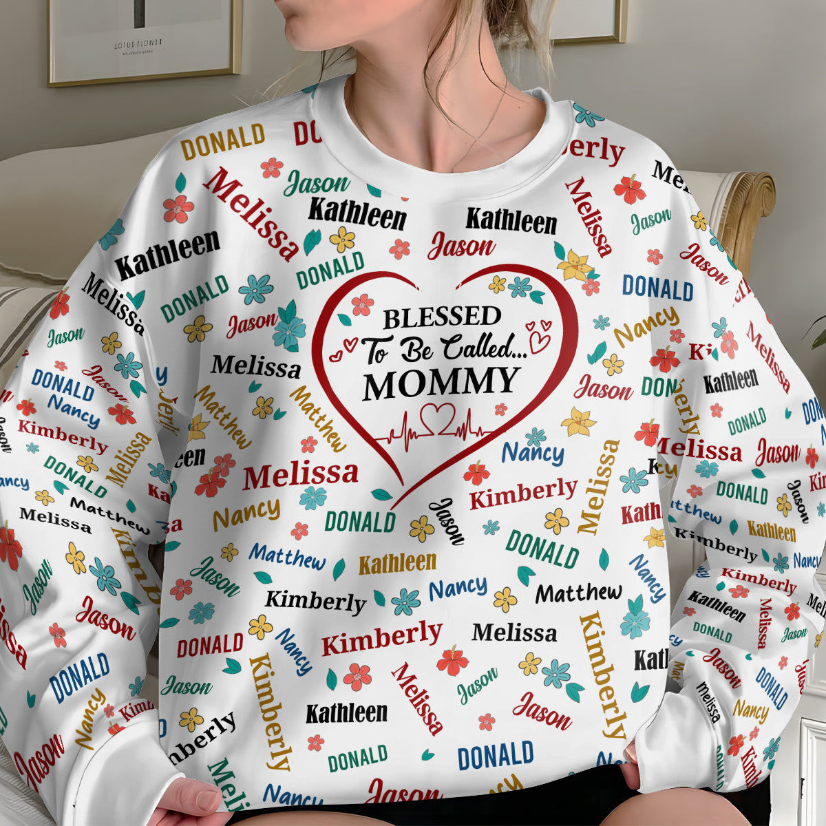 Blessed To Be Called Grandma Colorful | Personalized 3D Sweatshirt