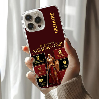 Put On The Full Armor Of God  | Personalized Clear Silicone Phone Case