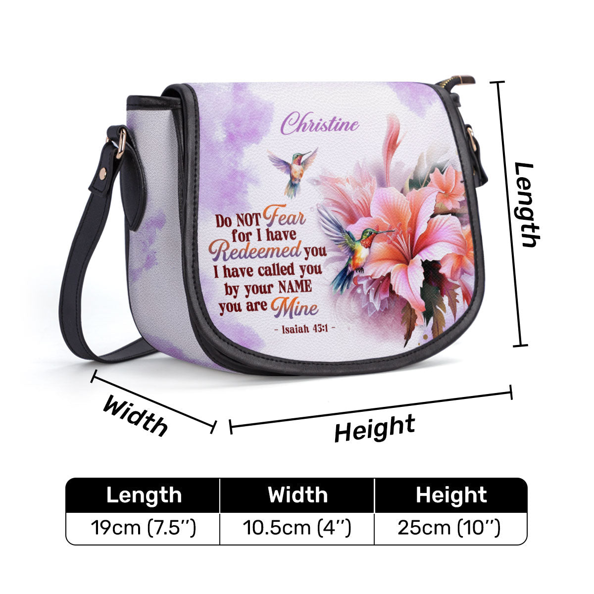 I Have Called You By Your Name - Personalized Leather Saddle Bag LSBM768
