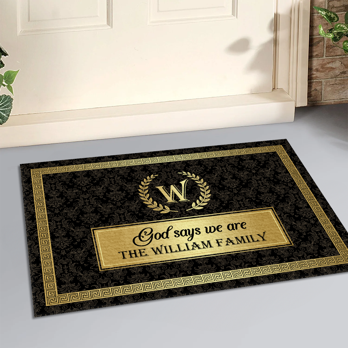 God Says We Are | Personalized Doormat