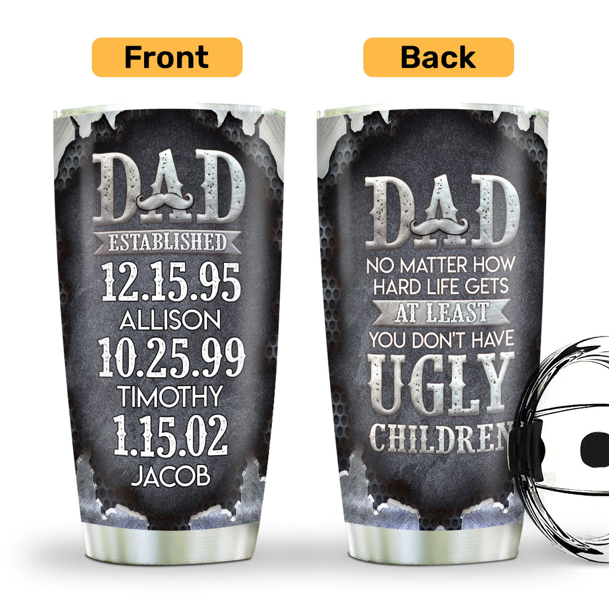 Dad Established | Personalized Stainless Steel Tumbler JSSSTN18