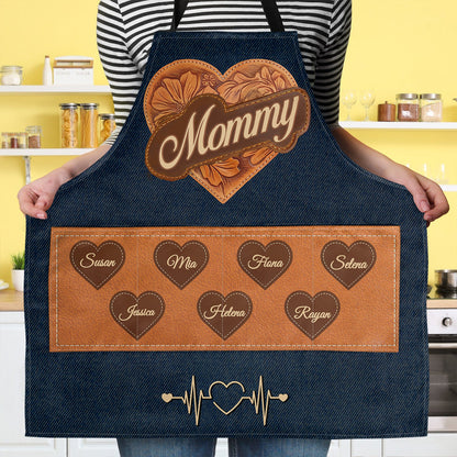 Gift For Mom And Grandma | Personalized Apron With Pocket