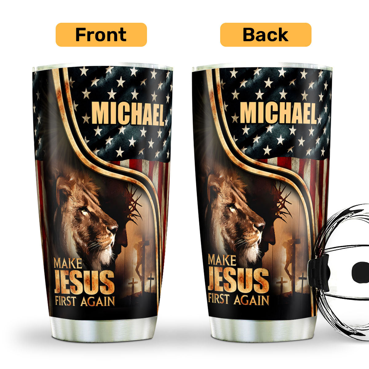 Make Jesus First Again | Personalized Stainless Steel Tumbler