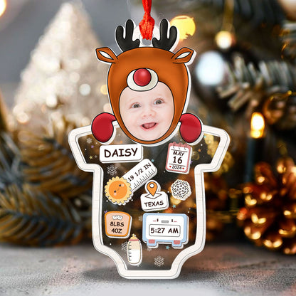 Baby 1st Christmas | Personalized 3 Layered Christmas Shaker Ornament