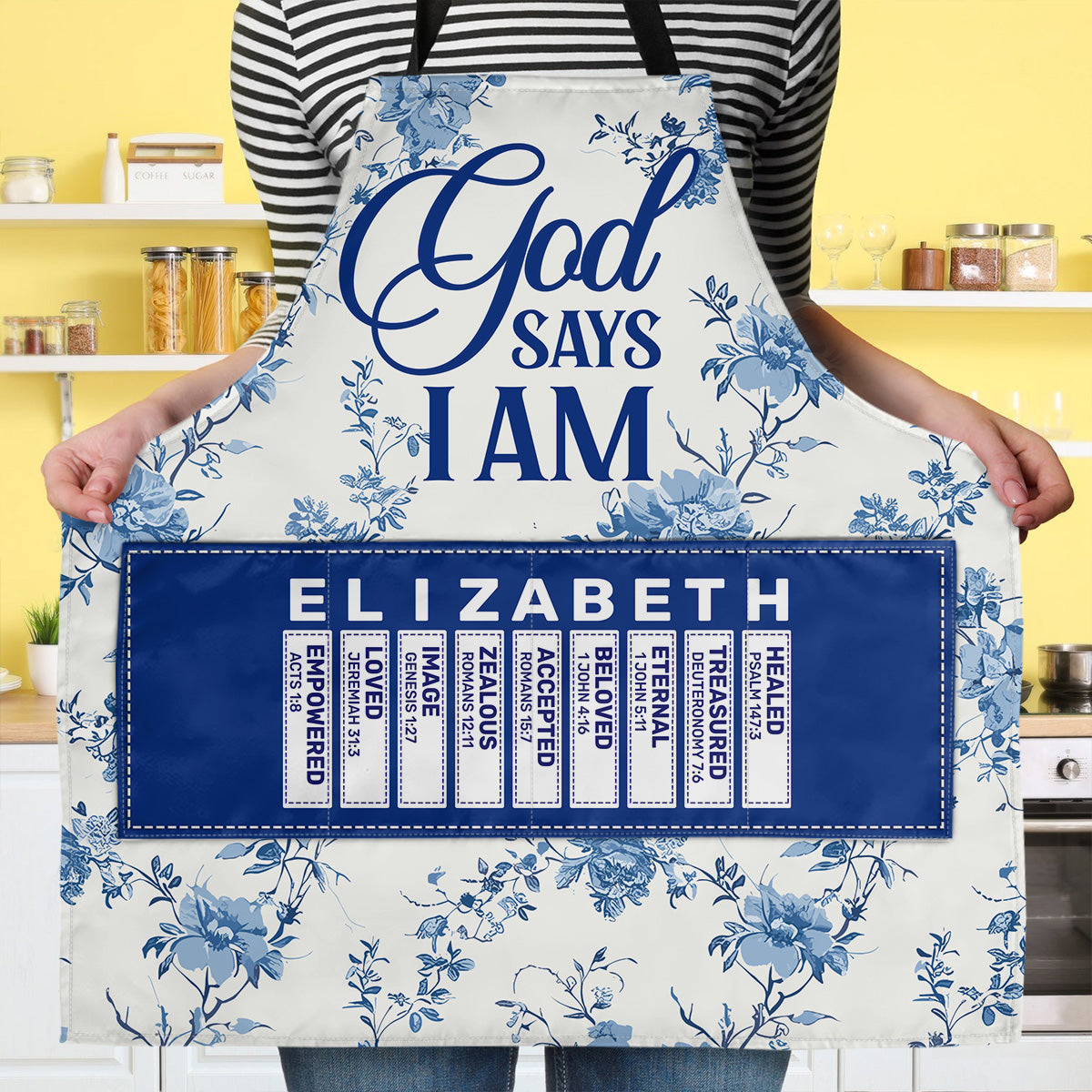 God Says I Am  | Personalized Apron With Pocket