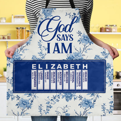 God Says I Am  | Personalized Apron With Pocket