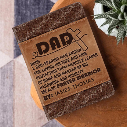 Dad Definition | Personalized Leather Cover Notebook