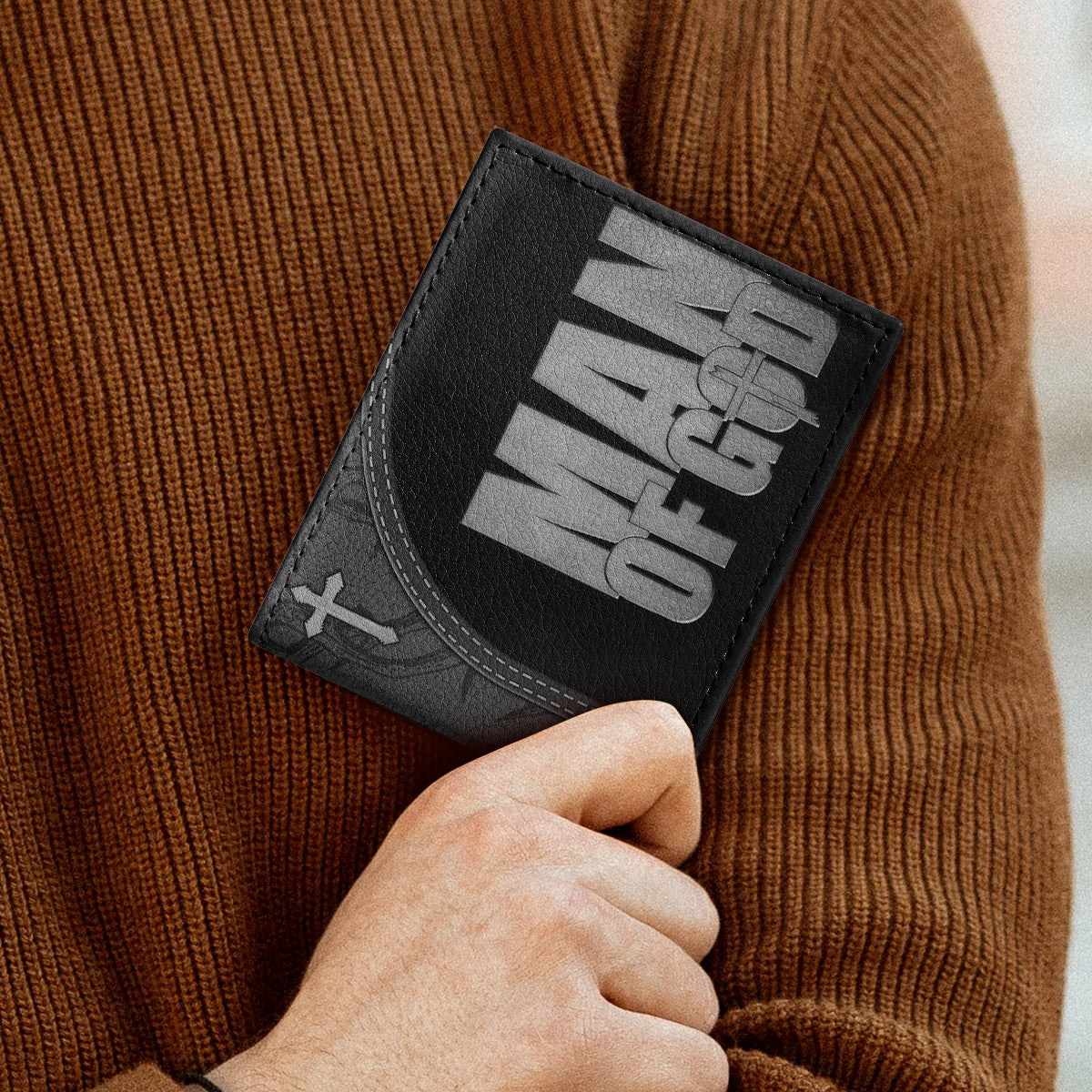Man Of God  | Personalized Leather Folded Wallet