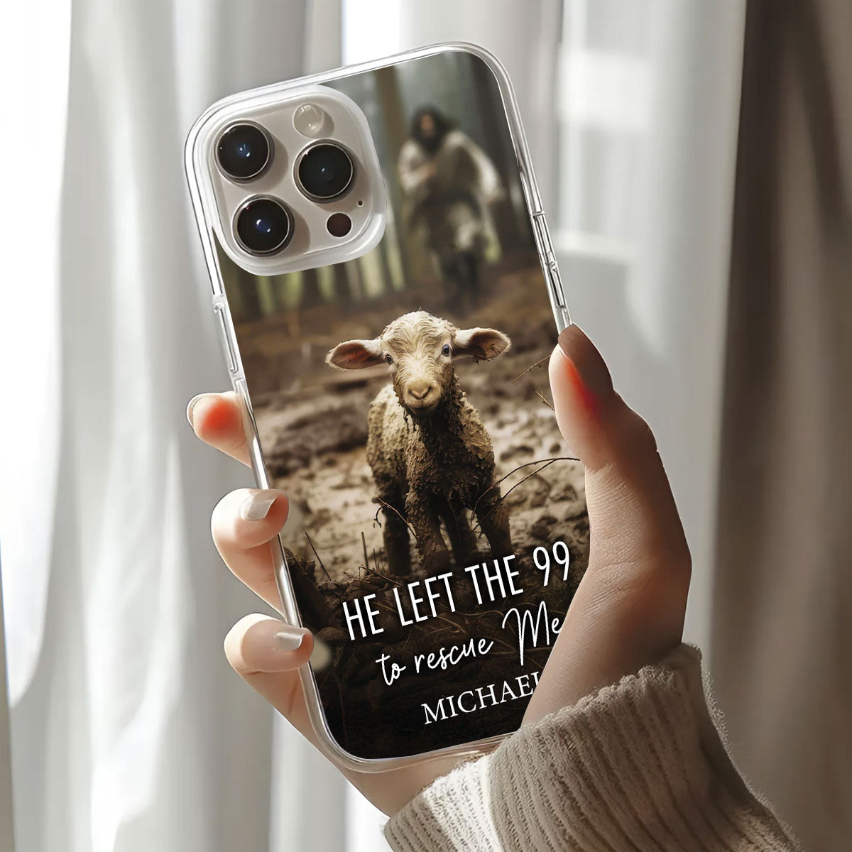 He Left The 99 To Rescue Me | Personalized Clear Silicone Phone Case