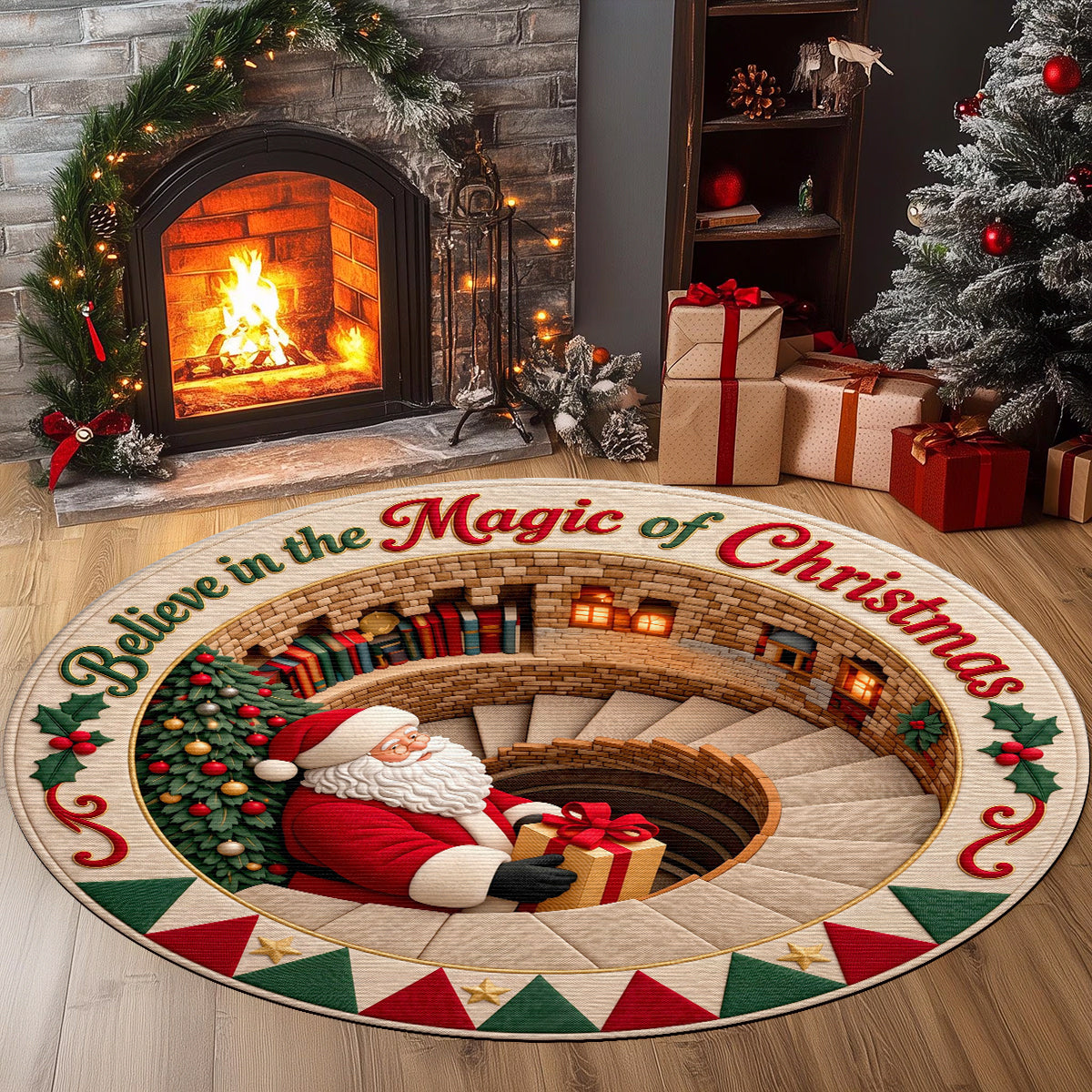 Believe in the Magic of Christmas |  Round Rug