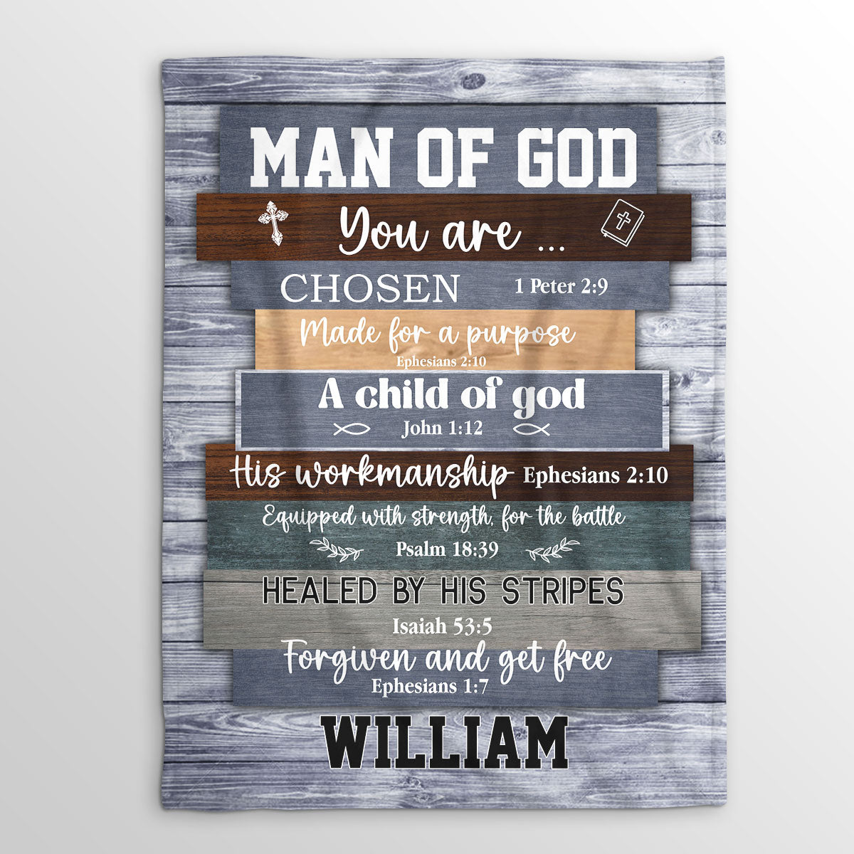 Man Of God  | Personalized Fleece Blanket