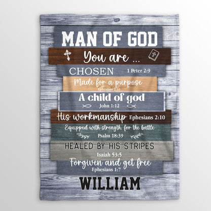 Man Of God  | Personalized Fleece Blanket