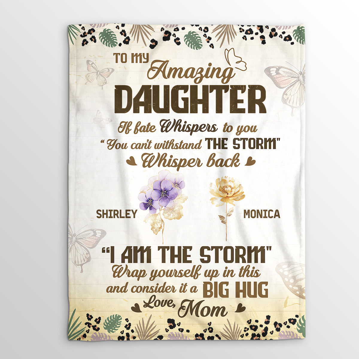 To My Amazing Daughter If Fate Whispers To You | Personalized Fleece Blanket JSFBHLPA2840L