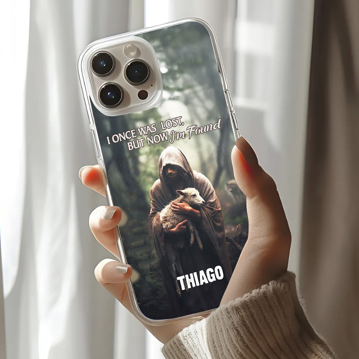 I Once Was Lost But Now I'm Found | Personalized Clear Silicone Phone Case